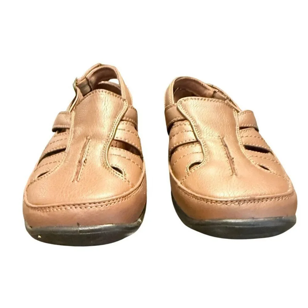 Easy Street Comfort Wave Sling Back Adjustable Flats Sx. 9.5W